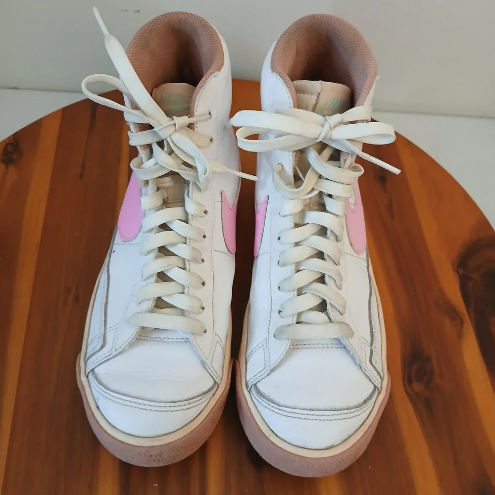 Nike Blazer Mid 77 Kids 6.5Y White Pink Casual Shoes Sneakers DZ2900-100